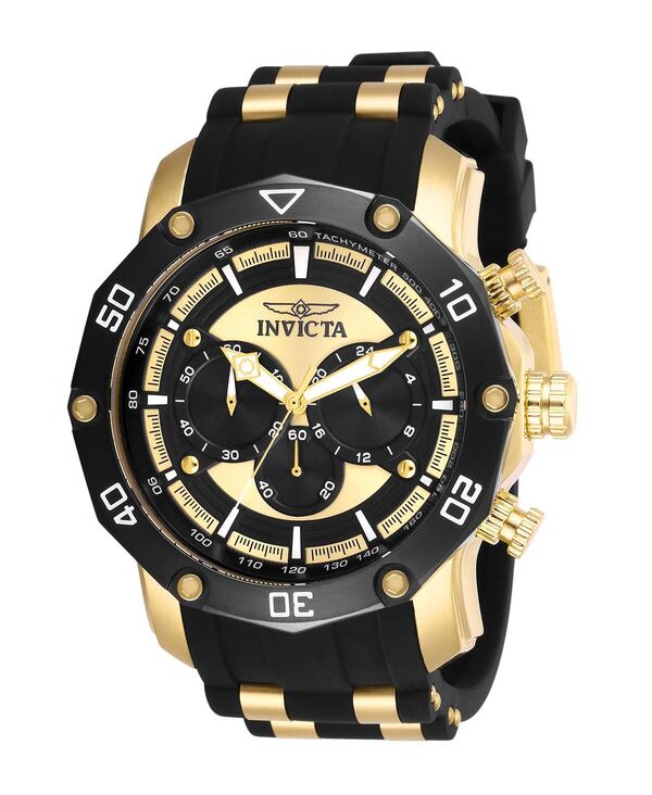 インビクタ メンズ アクセサリー 腕時計 Invicta Men's 28754 Pro Diver Quartz Chronograph Black Goldial Watch Black ブラック