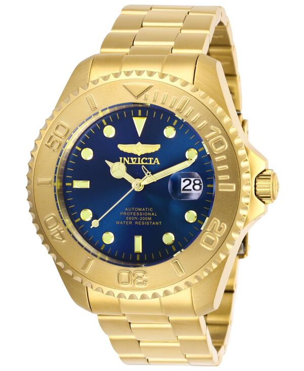 インビクタ メンズ 佩び物 ウォッチ Invicta Men\u0027s 28951 Pro Diver Automatic 3 Hand Blue Dial Watch Gold ゴールド
