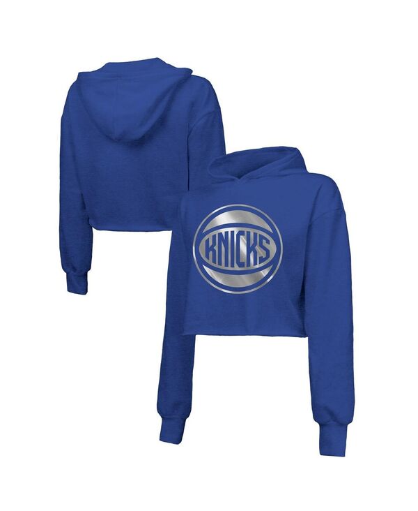 マジェスティック レディース アウター パーカー・スウェット クロップド Majestic Women's Royal New Yorknicks Tri-Blend Cropped Pullover Hoodie Royal|ReVida 店
