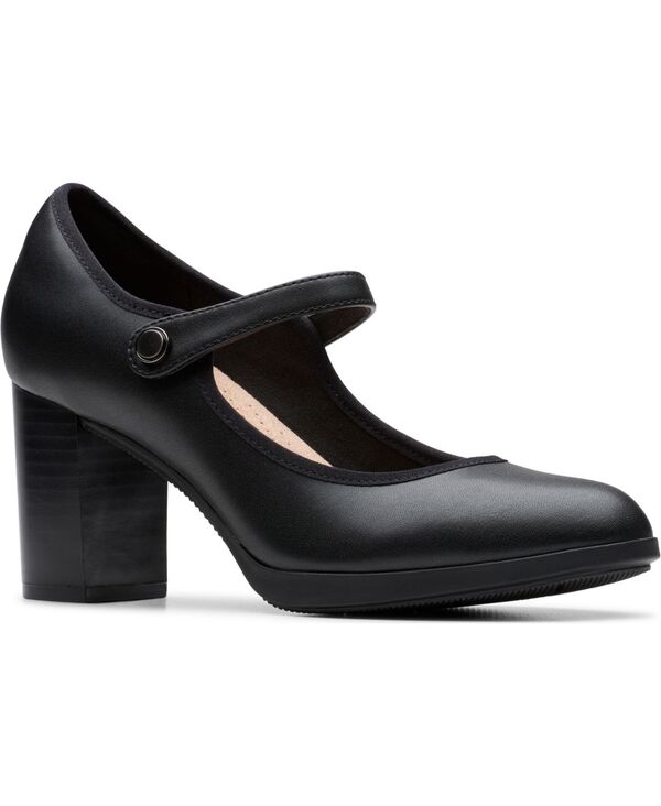 クラークス レディース シューズ パンプス Clarks Women's Bayla Lily Round Toe Pumps Black Leather ブラック