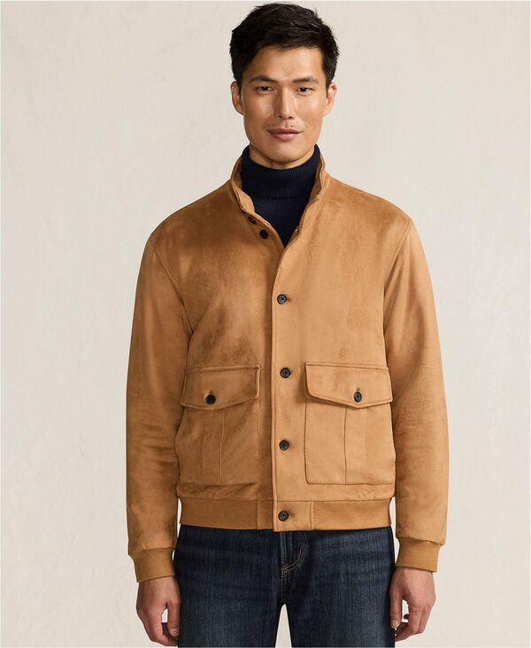 ランズエンド メンズ アウター ジャケット・ブルゾン スエード Lands' End Men's Faux Suede Jacket Canyon camel キャメル