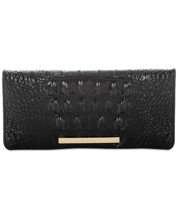 ブランミン レディース 付属品 紙入れ なめし革 Brahmin Women\u0027s Ady Leather Wallet Black/Gold 黒いこと