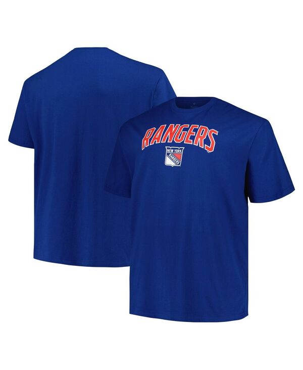 プロファイル メンズ トップス Tシャツ トール ロゴ Profile Men's Blue New York Rangers Big Tall Arch Over Logo T-Shirt Blue ブルー