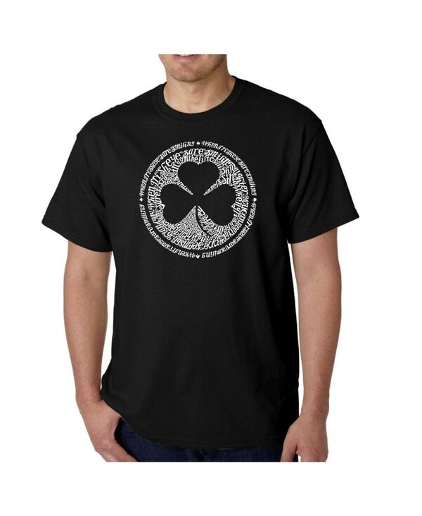 エルエーポップアート メンズ トップス Tシャツ LA Pop Art Mens Word Art-Shirt - Irish Eyes Clover Black ブラック 7,385円