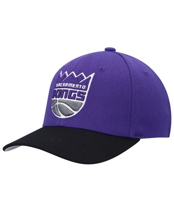 ミッチェル&ネス メンズ アクセサリー 帽子 Mitchell & Ness Men's Purple Black Sacramento Kings MVP Team Two-Tone 2.0 Stretch-Snapback Hat Purple Black ブラック