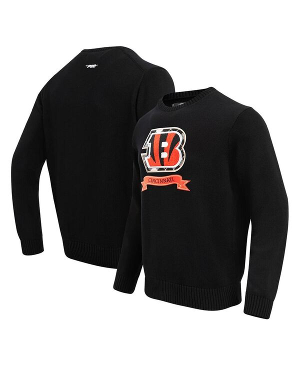 プロスタンダード メンズ アウター ニット・セーター Pro Standard Men's Black Cincinnati Bengals Prep Knit Sweater Black ブラック