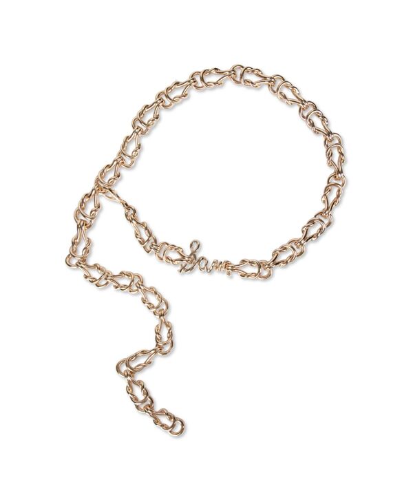 サムエデルマン レディース アクセサリー ベルト ロゴ Sam Edelman Women's Fully Adjustable Knotted Logo Chain Belt Gold ゴールド