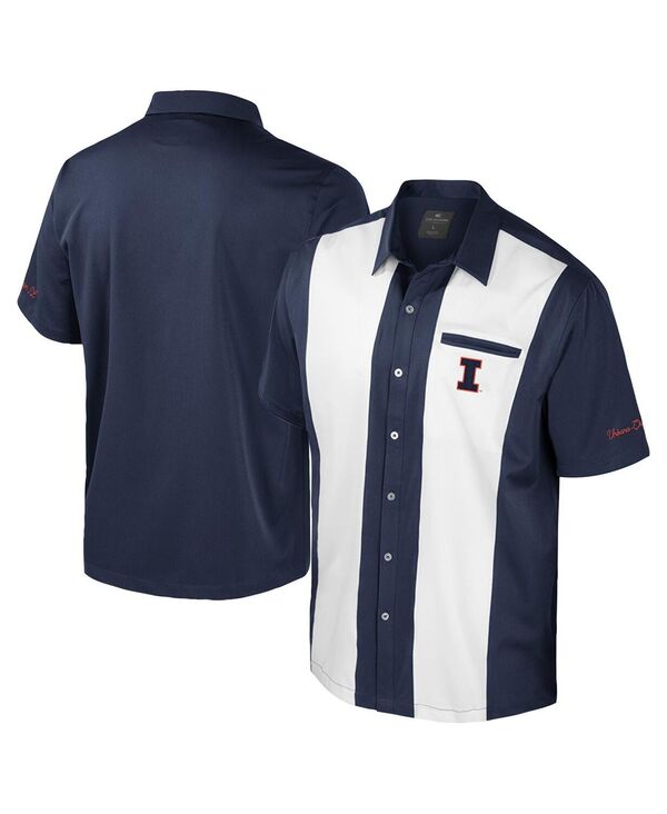 コロシアム メンズ トップス シャツ Colosseumen's Navy Illinois Fighting Illini Strike Bowling Button-Up Shirt Navy ネイビー