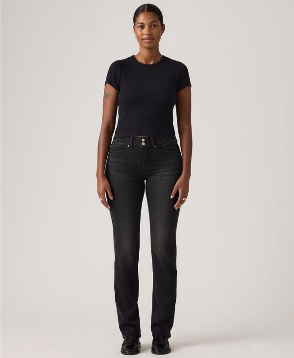 リーバイス レディース ボトムス デニムパンツ ジーンズ Levi's Women's 314 Corset Straight Stretch Jeans Black ブラック