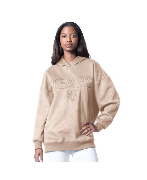 ジースリー フォーハー バイ カール バンクス レディース アウター パーカー・スウェット G-III 4Her by Carl Banks Women's Cream Chicago Bears Best Hitter Oversized Tunic Pullover Hoodie Cream クリーム|ReVida 店