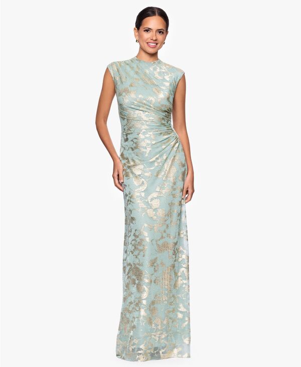 ベッツィアンドアダム レディース トップス ワンピース プチ Betsy & Adam Petite Crinkle Detail Gown Green グリーン