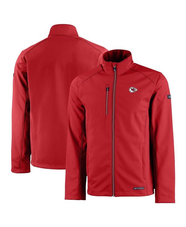 カッターアンドバック メンズ アウター ジャケット・ブルゾン Cutter & Buck Men's Red Kansas City Chiefs Evokeco Softshell Full-Zip Jacket Red レッド