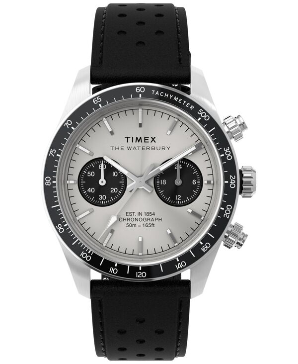 タイメックス メンズ アクセサリー 腕時計 レザー Timex Men\'s Quartz Analog Black Leather Watch 39mm Black ブラック|ReVida 店