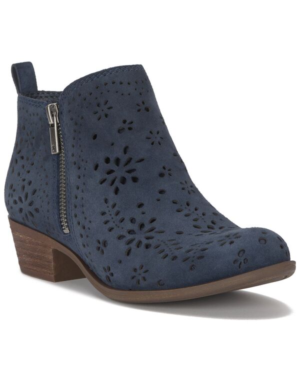ラッキーブランド レディース シューズ ブーツ・レインブーツ アンクル Lucky Brand Women's Basel Perforated Ankle Booties Navy Blazer Suede ネイビー