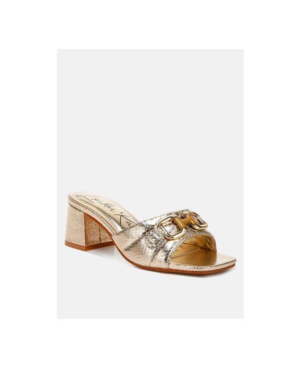 ロンドンラグ レディース シューズ サンダル プリント London Rag Womens Bellamy Horsebit Detail Snake Print Sandals Gold ゴールド