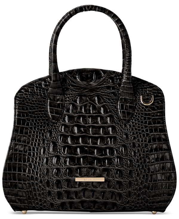 ブランミン レディース バッグ レザー Brahmin Rosetta Melbourne Medium Leather Satchel Bag Black ブラック
