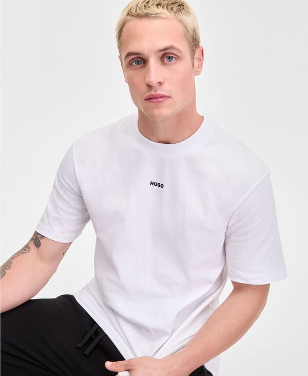 ヒューゴボス メンズ トップス Tシャツ ロゴ Hugo Boss Men's Dapolino Logo T-Shirt NAVY ネイビー