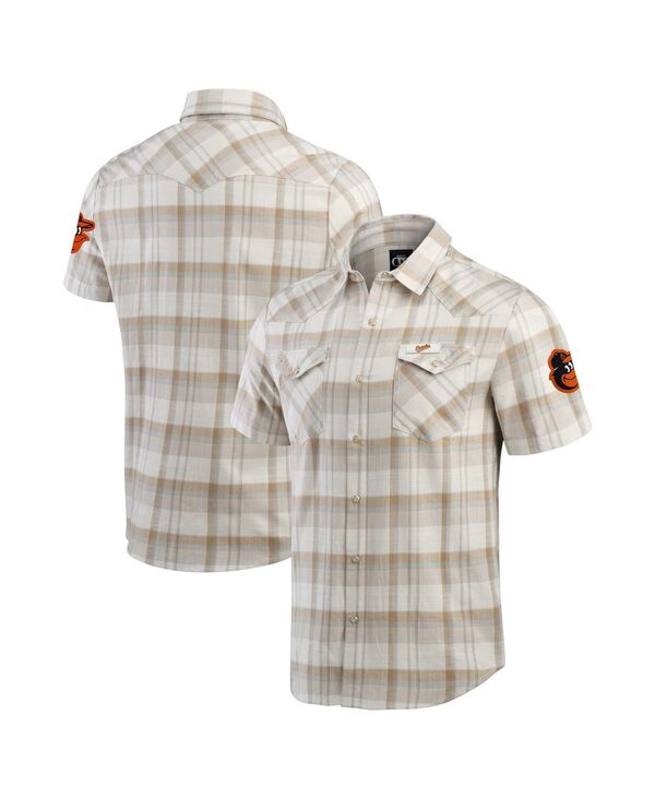 ファナティクス レディース トップス シャツ Fanatics Darius Rucker Collection by Men's Gray Baltimore Orioles Plaid Full-Snap Shirt Gray グレー