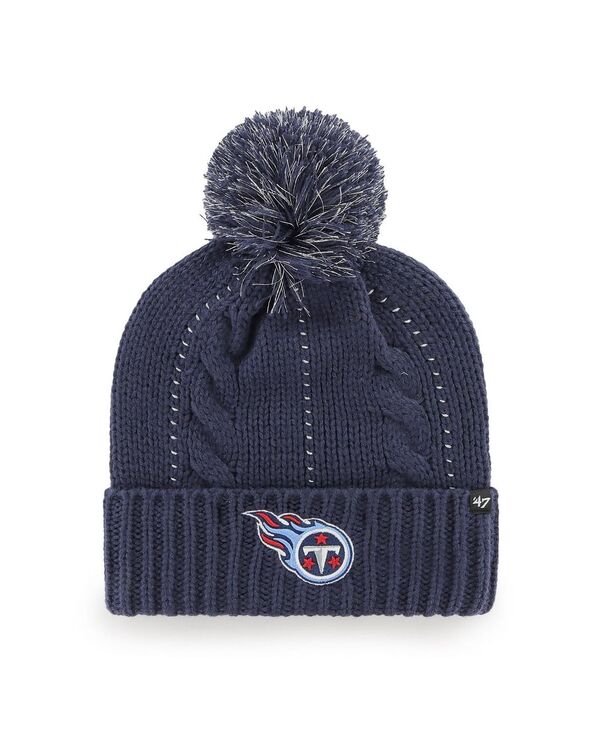 47 ブランド レディース アクセサリー 帽子 ニット '47 Brand Women's Navy Tennessee Titans Bauble Cuffed Knit Hat with Pom Navy ネイビー｜ReVida 店