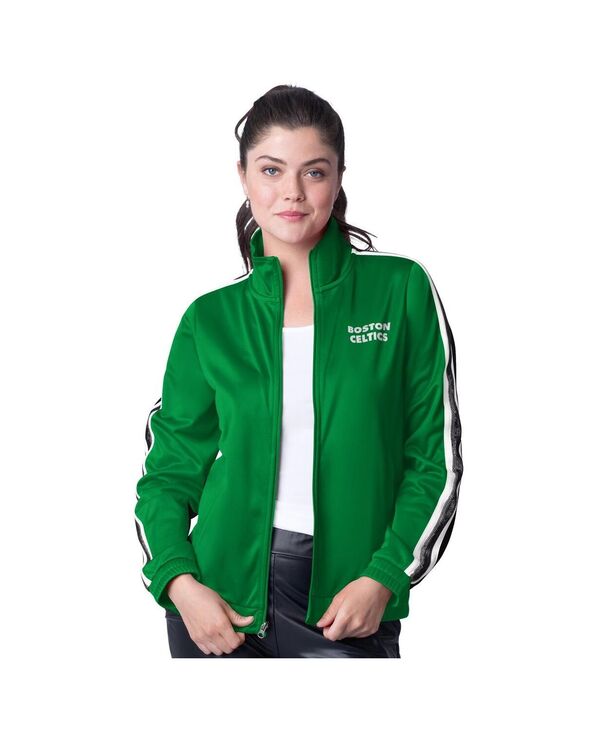 ジースリー フォーハー バイ カール バンクス レディース アウター ジャケット・ブルゾン スパンコール G-III 4Her by Carl Banks Women's Kelly Green/Gray Boston Celtics Rebel Sequin Bling Full-Zip Track Jacket Kelly Green Gray グレー｜ReVida 店