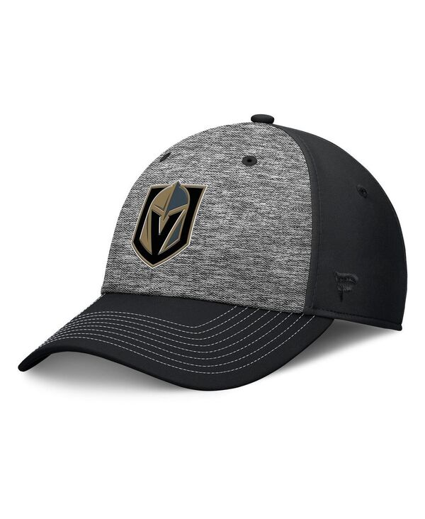 ファナティクス メンズ アクセサリー 帽子 Fanatics Men's Gray/Black Vegas Golden Knights Fundamental Top Shelf 2-Tone Flex Hat Gray Black ブラック