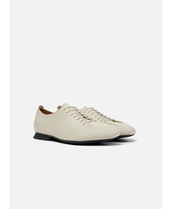 カンペール レディース シューズ パンプス レース レザー Camper Casi Myra Leather Lace Up Shoe Beige ベージュ
