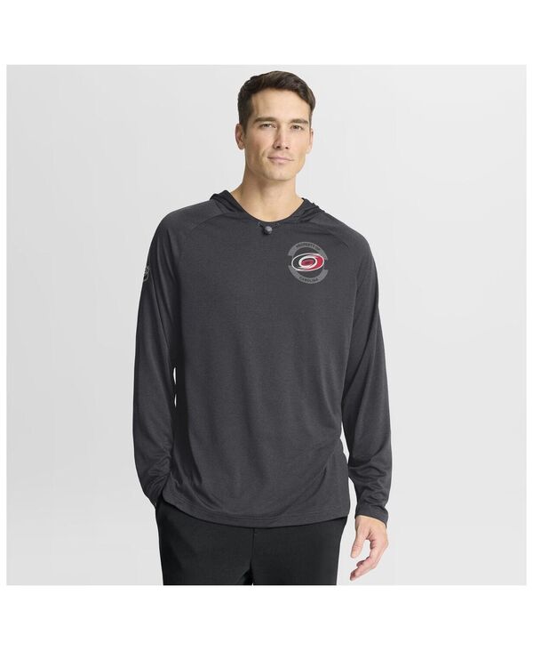 ファナティクス メンズ アウター パーカー・スウェット Fanatics Men's Charcoal Carolina Hurricanes Authentic Pro Rink Raglan Hoodie Charcoal Black ブラック