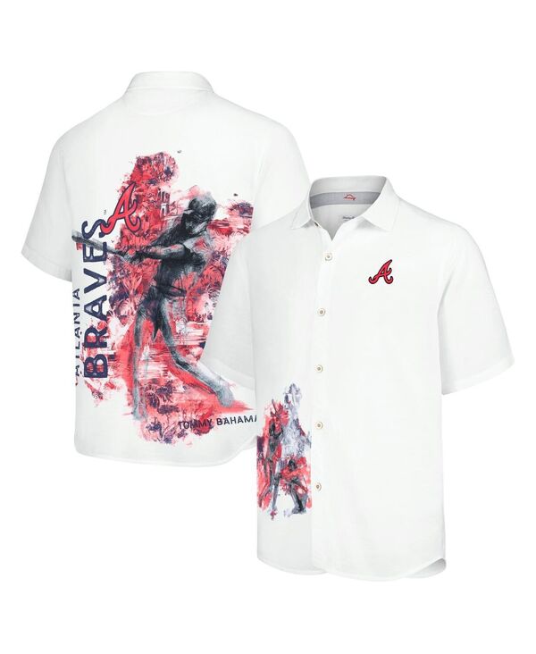 トッミーバハマ メンズ トップス シャツ Tommy Bahama Men's White Atlanta Braves Veracruz Ace Islanders Button-Up Shirt White ホワイト 26,128円