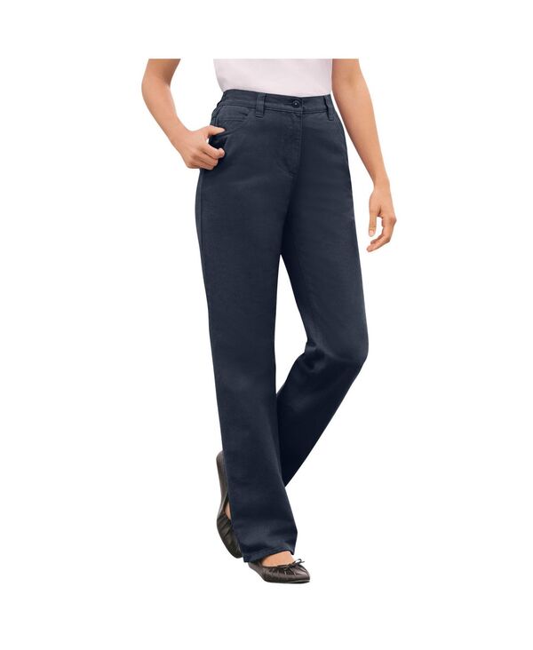 ウーマン ウィズイン レディース ボトムス デニムパンツ トール コットン ジーンズ Woman Within Women's Within Tall Perfect All-Cotton Back-Elastic Denim Jeans Navy ネイビー
