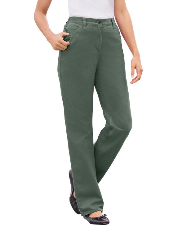 ウーマン ウィズイン レディース ボトムス デニムパンツ トール コットン ジーンズ Woman Within Women's Within Tall Perfect All-Cotton Back-Elastic Denim Jeans Pine デニム