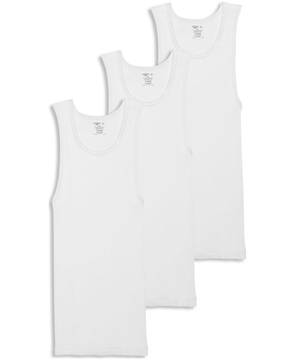 ジョッキー メンズ トップス タンクトップ シャツ コットン Jockey Men's Cotton A-shirt Tank Top Pack of 3 White ホワイト