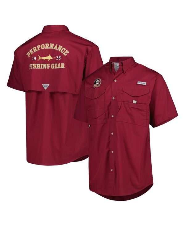 コロンビア メンズ トップス シャツ Columbia Men's Garnet Florida State Seminoles Bonehead Button-Up Shirt Garnet