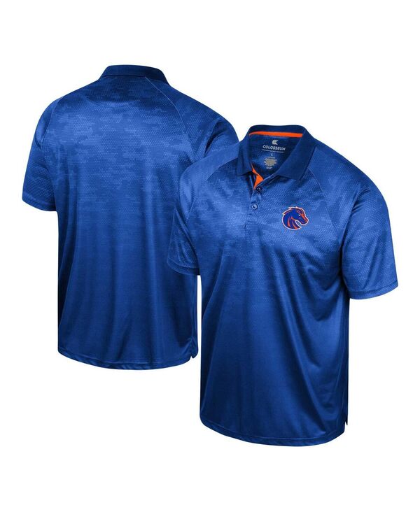コロシアム メンズ トップス ポロシャツ Colosseumen's Royal Boise State Broncos Honeycomb Raglan Polo Shirt Royal