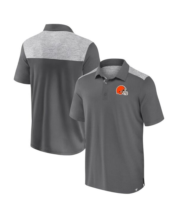ファナティクス メンズ トップス スポーツシャツ Fanatics Men\u0027s Gray Cleveland Browns Long Shot Polo Shirt Gray 薄墨色