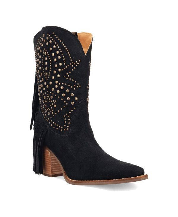 ディンゴ レディース シューズ ブーツ・レインブーツ スエード レザー Dingo Women'star Power Suede Leather Bootie Black ブラック|ReVida 店
