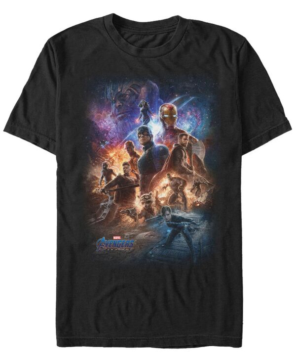 フィフスサン メンズ トップス Tシャツ Fifth Sun Marvel Men's Avengers Endgame Galaxy Group Shot Poster Short Sleeve T-Shirt Black ブラック
