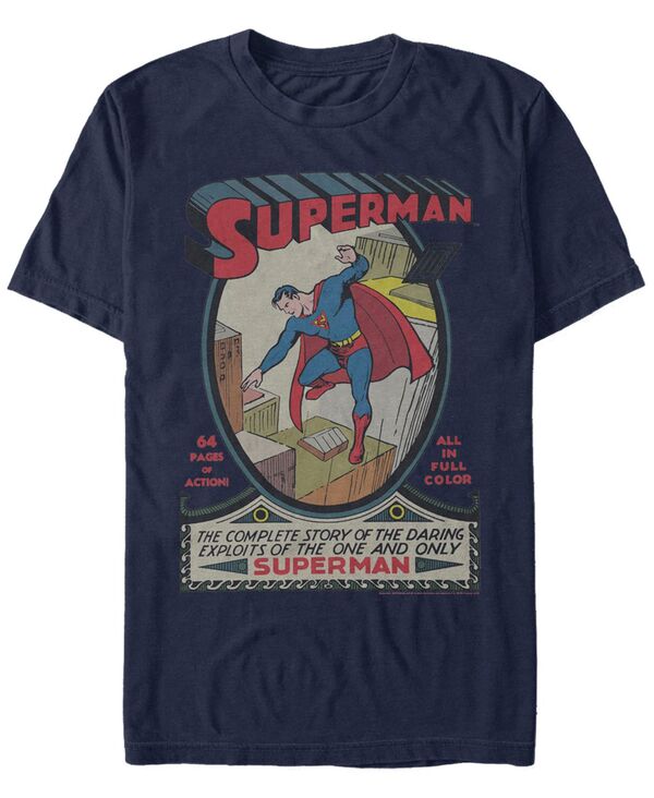フィフスサン メンズ トップス Tシャツ Fifth Sun DC Men'superman The Complete Story Comicover Short Sleeve T-Shirt Navy ネイビー