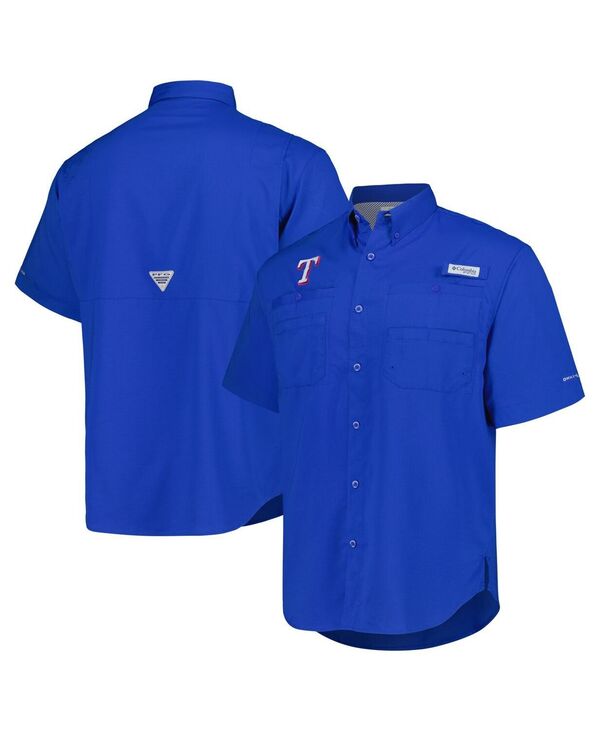 コロンビア メンズ トップス シャツ ダウン Columbia Men's Royal Texas Rangers Tamiami Omni-Shade Button-Down Shirt Royal