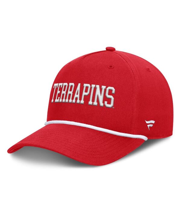 ファナティクス メンズ アクセサリー 帽子 Fanatics Men's Red Maryland Terrapins Foul Ball Rope Adjustable Hat Red レッド
