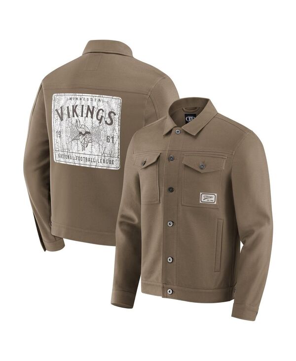 ファナティクス メンズ アウター ジャケット・ブルゾン Fanatics Men's Tan Minnesota Vikings Trucker Full-Button Jacketan タン