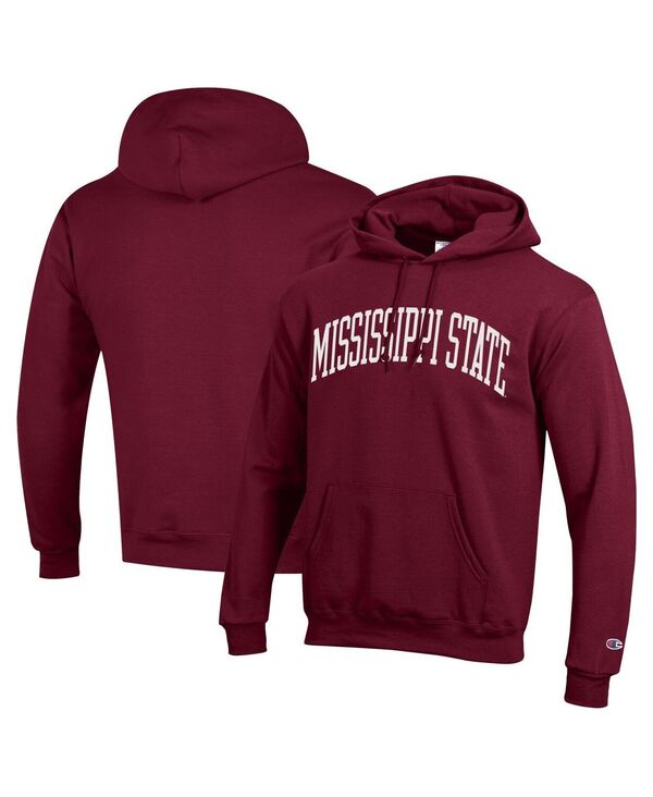 チャンピオン メンズ アウター パーカー・スウェット フリース Champion Men's Maroon Mississippi State Bulldogs Basic Arch Fleece Pullover Hoodie Maroon マルーン