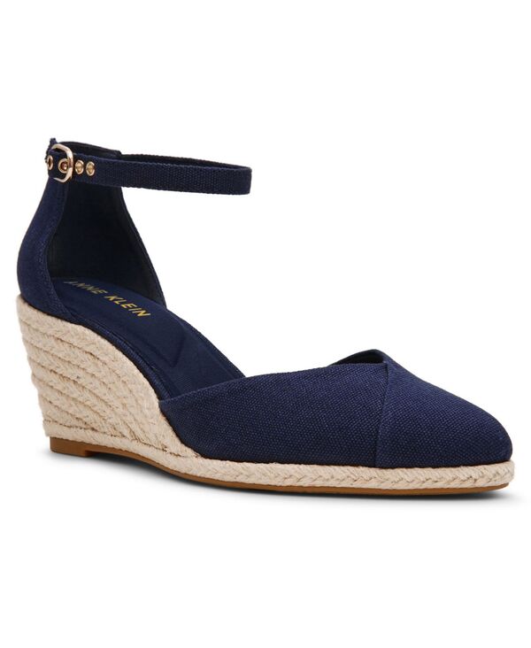 アンクライン レディース シューズ サンダル Anne Klein Women's Wilmott Closed Toe Wedgespadrilles Navy ネイビー｜ReVida 店