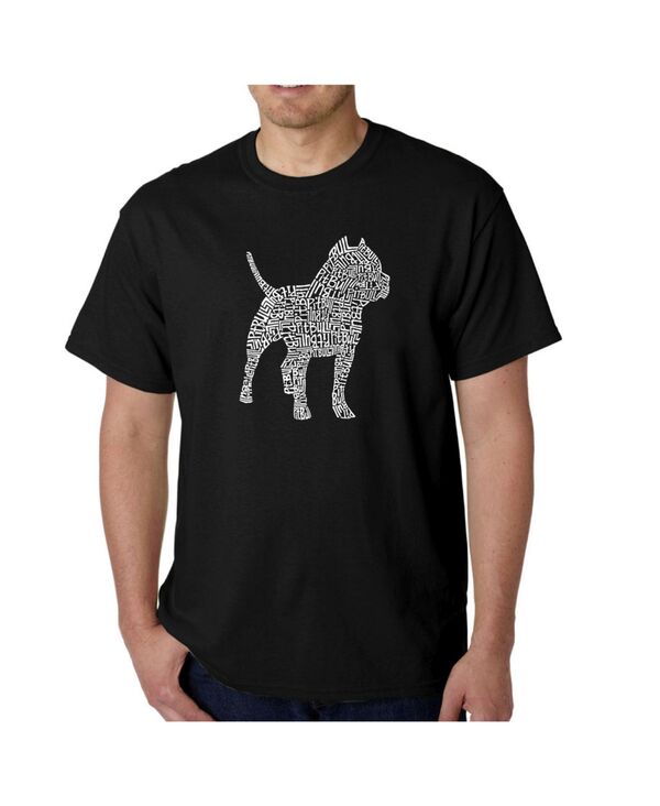 エルエーポップアート メンズ トップス Tシャツ LA Pop Art Men's Word Art-Shirt - Pit bull Black ブラック