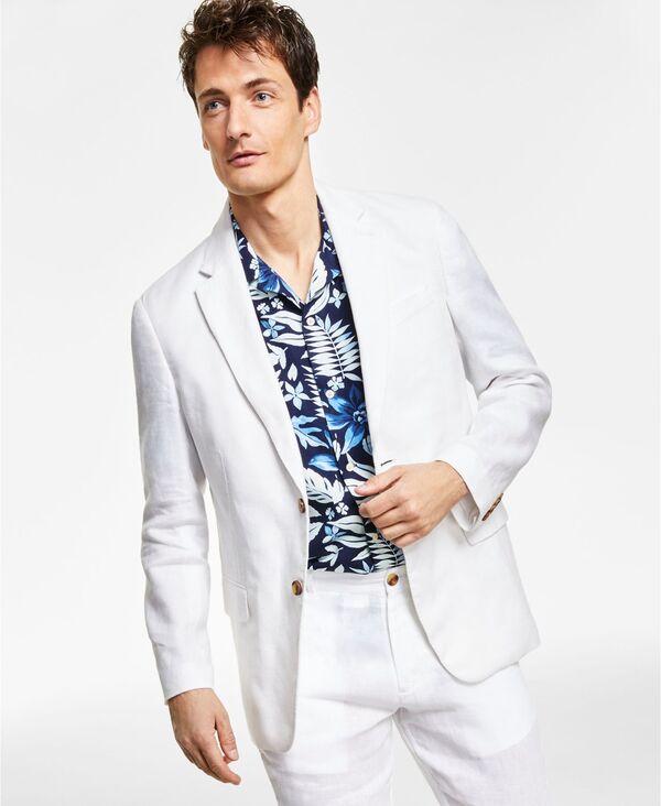 クラブルーム メンズ アウター ジャケット・ブルゾン ブレザー リネン Club Roomen's 100% Linen Blazer White Pure ホワイト｜ReVida 店