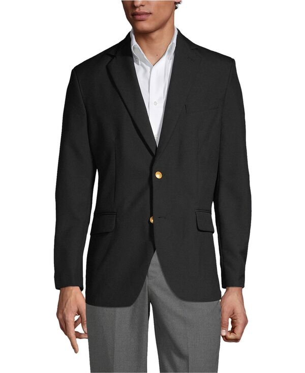 ランズエンド メンズ アウター ジャケット・ブルゾン ブレザー Lands End Men Hopsack Blazer Black ブラック
