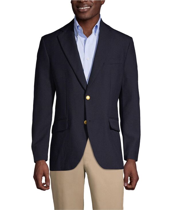 ランズエンド メンズ アウター ジャケット・ブルゾン ブレザー Lands End Men Hopsack Blazer Deep navy ネイビー
