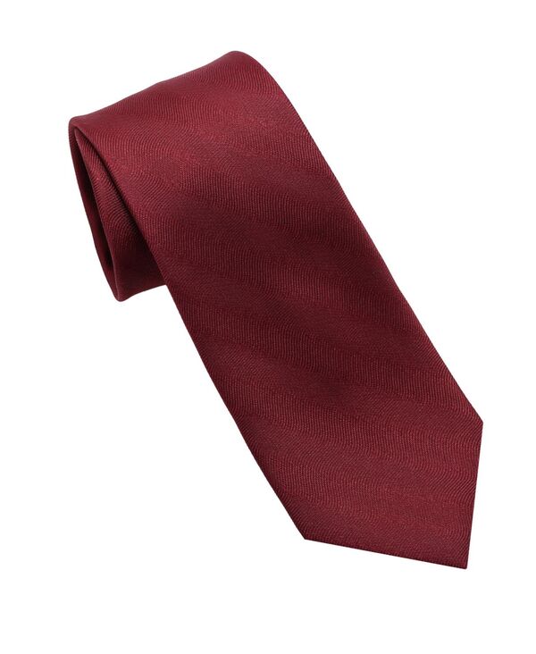 ダナ キャラン ニューヨーク メンズ アクセサリー ネクタイ DKNY Men ’ slim Textured Solid Neck Tie Burgundy バーガンディ