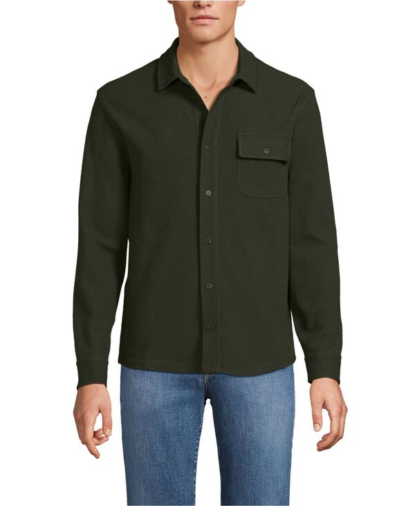 ランズエンド メンズ トップス シャツ ニット Lands' End Men's Long Sleeve Knit Workwear Waffle Shirt Black ブラック 16,635円