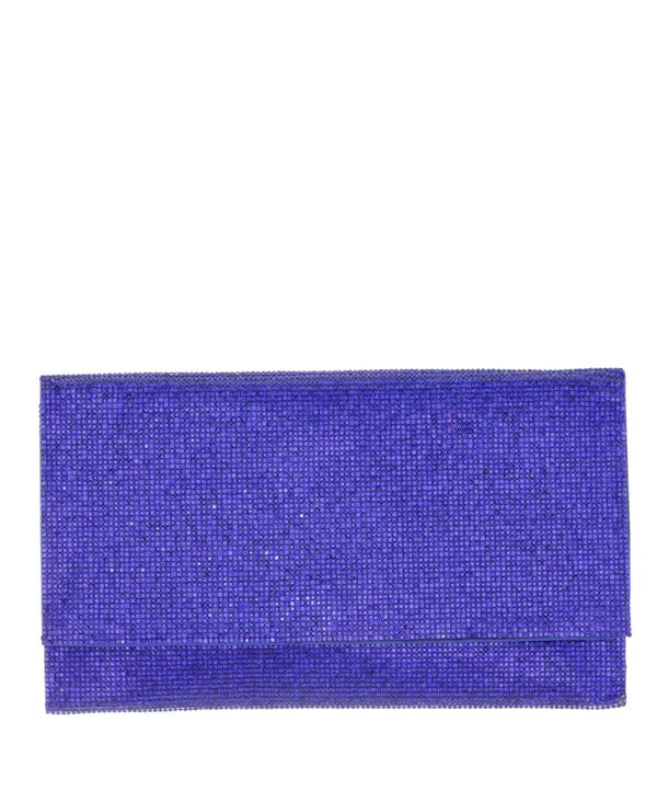 ニナ レディース バッグ Nina Women's Allover Crystal Cutch Electric Blue ブルー|ReVida 店