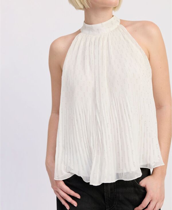エン セゾン レディース トップス シャツ ノースリーブ En Saison Women Camille Sleevelesswing Top White Silver ホワイト